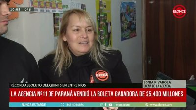 Quini 6 de $5.450 millones en Paran&aacute;: lo que dijo la agenciera que vendi&oacute; el premio r&eacute;cord